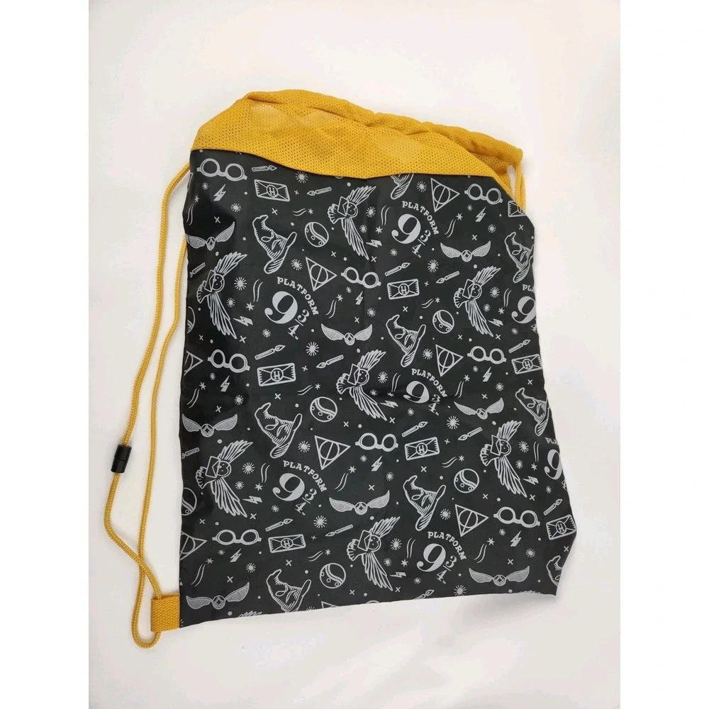 Build-a-Bear Workshop Harry‎ Potter Drawstring Bag Plush Backpack Yellow Black